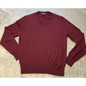 Brooks Brothers Sweater Mens small Saxxon Wool Crewneck Pullover Lightweight